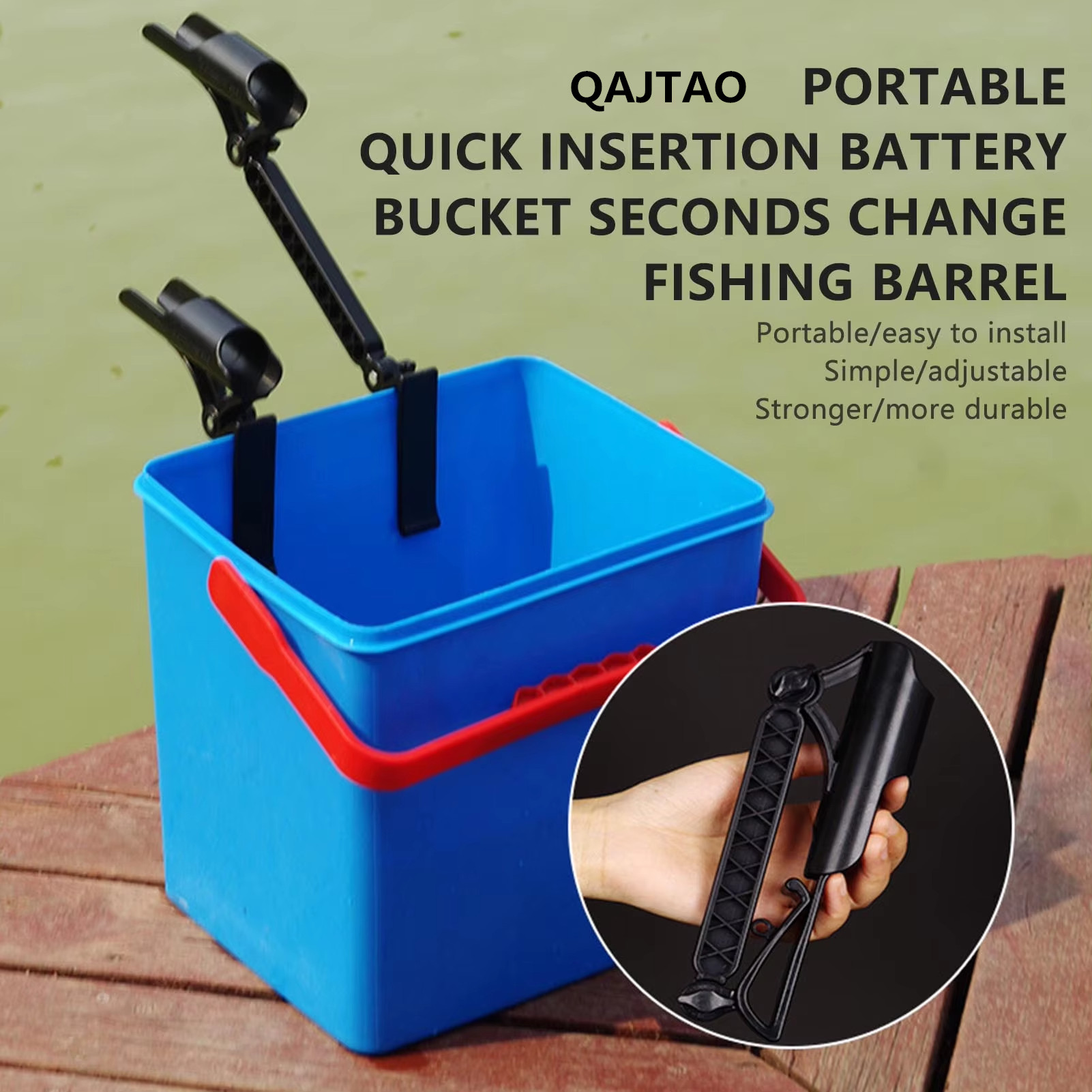 Fishing Rod Ice - Suporte para vara de pesca QAJTAO