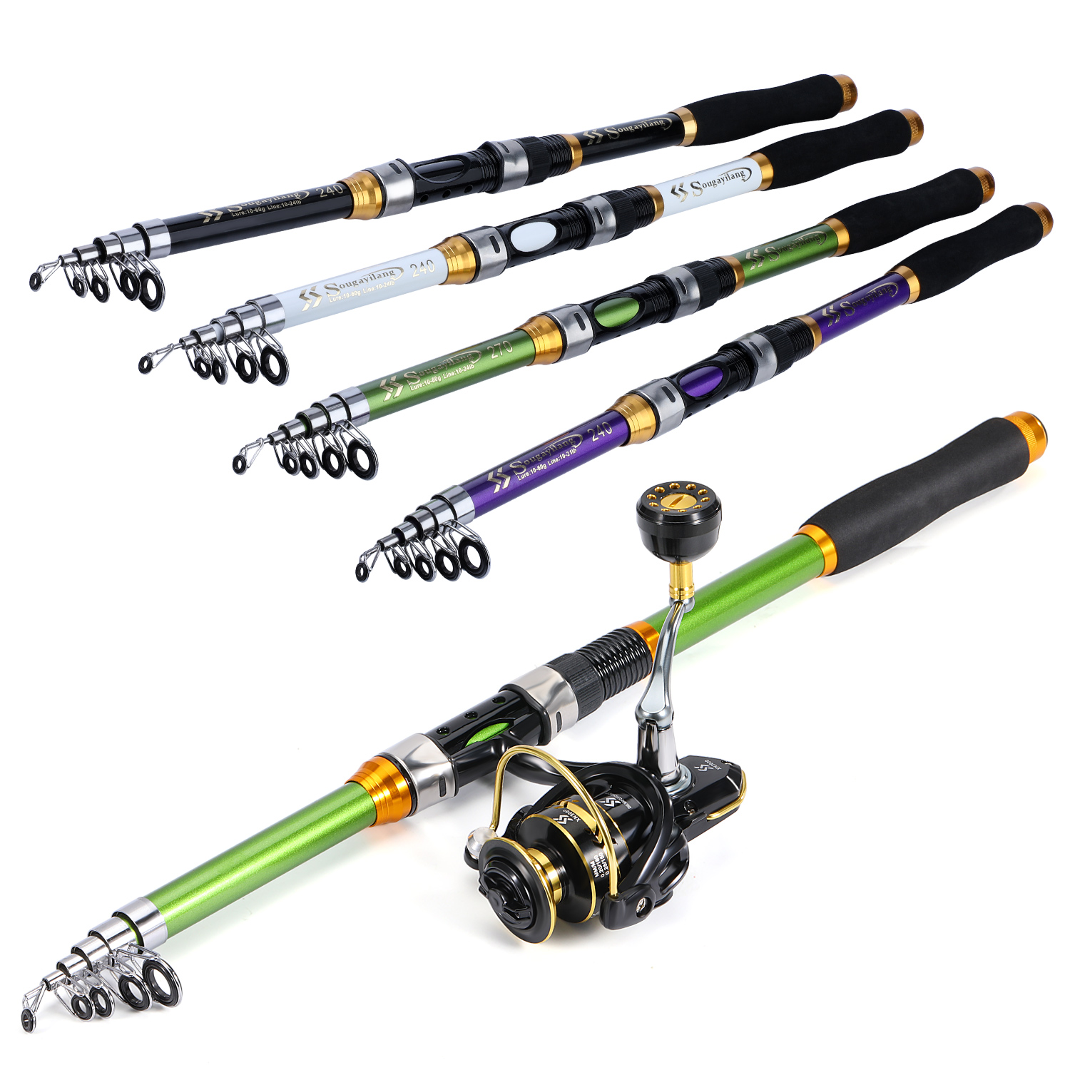Sougayialng vara de pesca gira - Fishing Rod Combo avaliação e preço