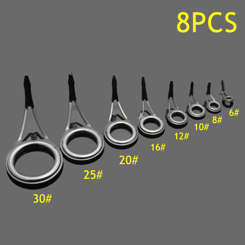 8 peças de anéis guia para var - Fishing Rod Guide Replacement avaliação e preço