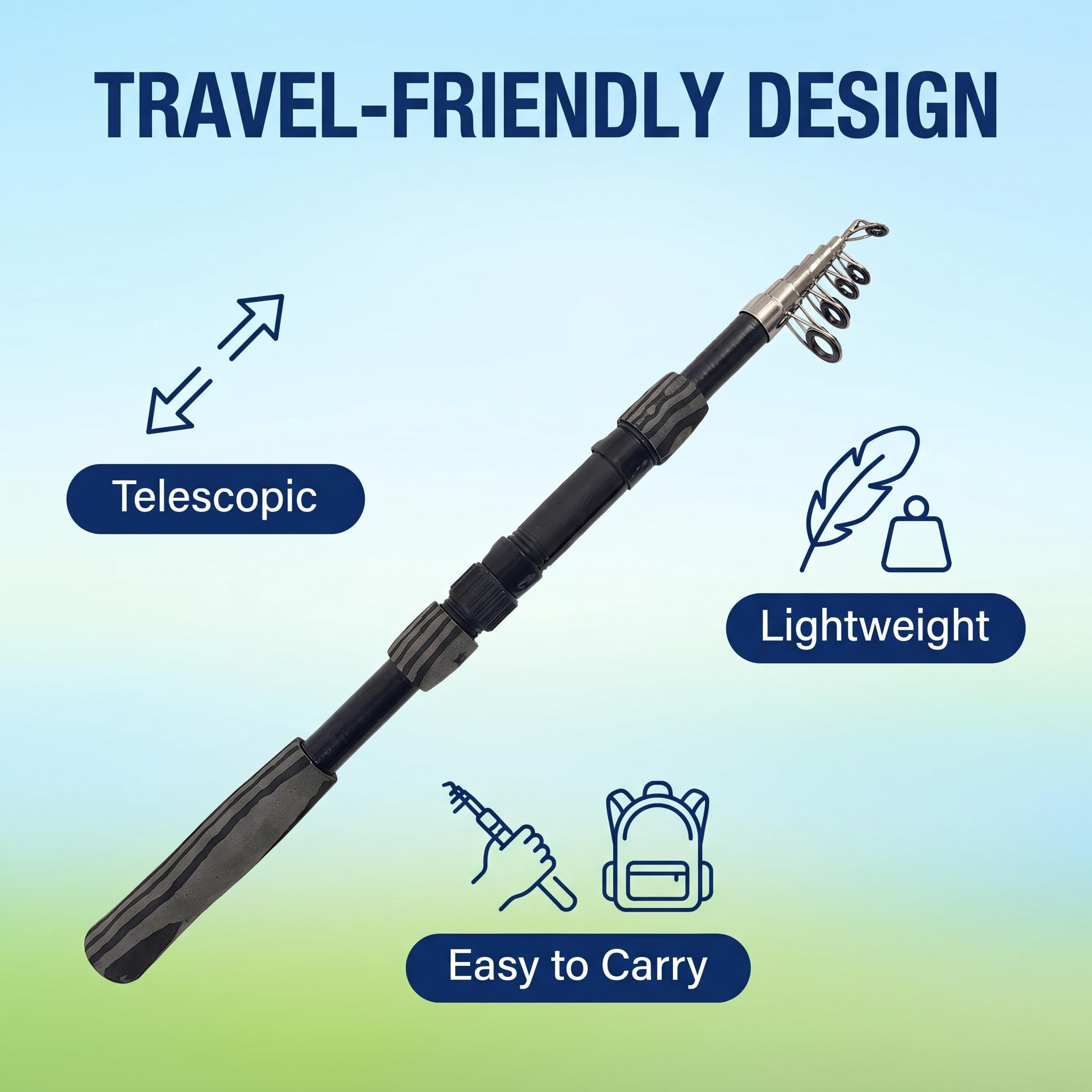 Kit de Vara de Pesca Telescópi - Fishing Rod Spinning avaliação e preço