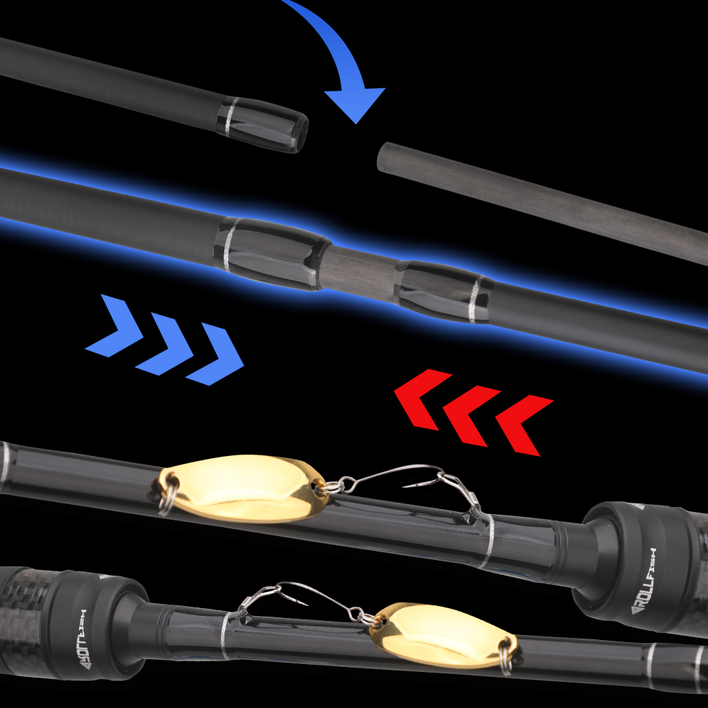 Vara de Pesca ROLLFISH em Fibr - Fishing Rod Surf avaliação e preço
