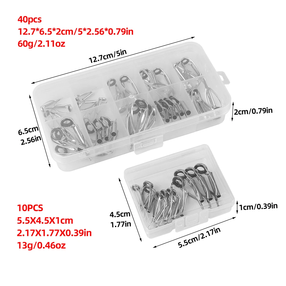 10/40 peças Kit de Reparação d - Fishing Rod Tip Replacement avaliação e preço